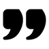 Closing quotation marks icon in black, used for testimonials or reviews on Toombs Orthodontics website.